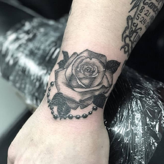 Rose Rosary Tattoo