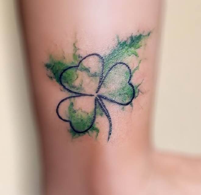 Shamrock Green Color Tattoo