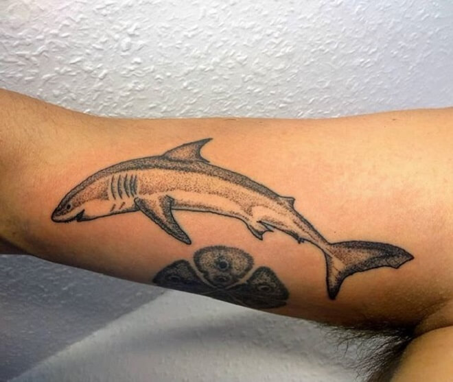 Shark Dot Work Tattoo