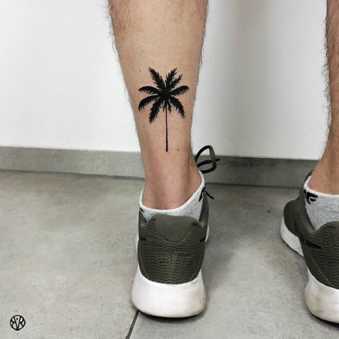 Simple Palm Tree Tattoo