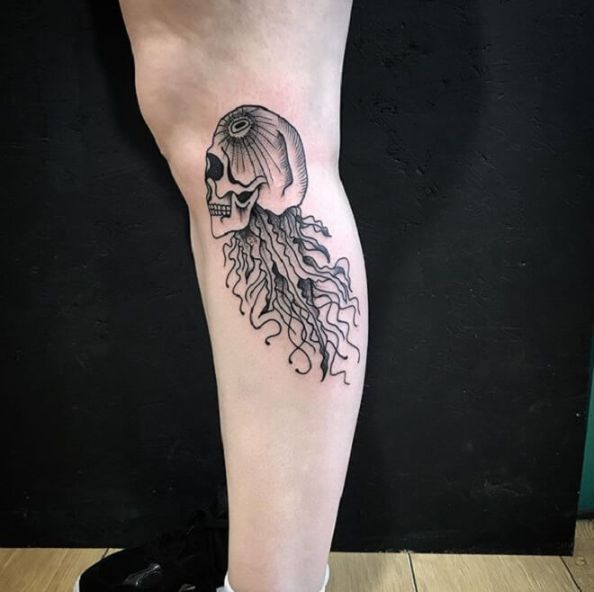Skull Jellyfish Tattoo