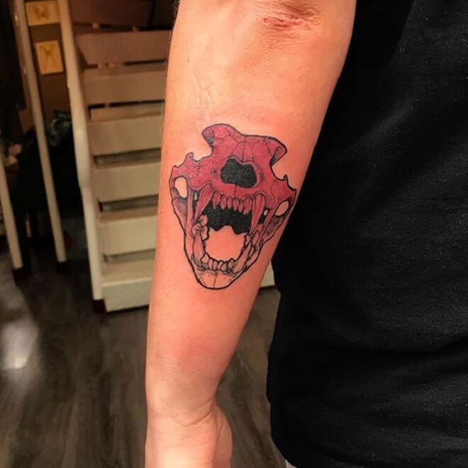 Small Bear Skull Tattoo