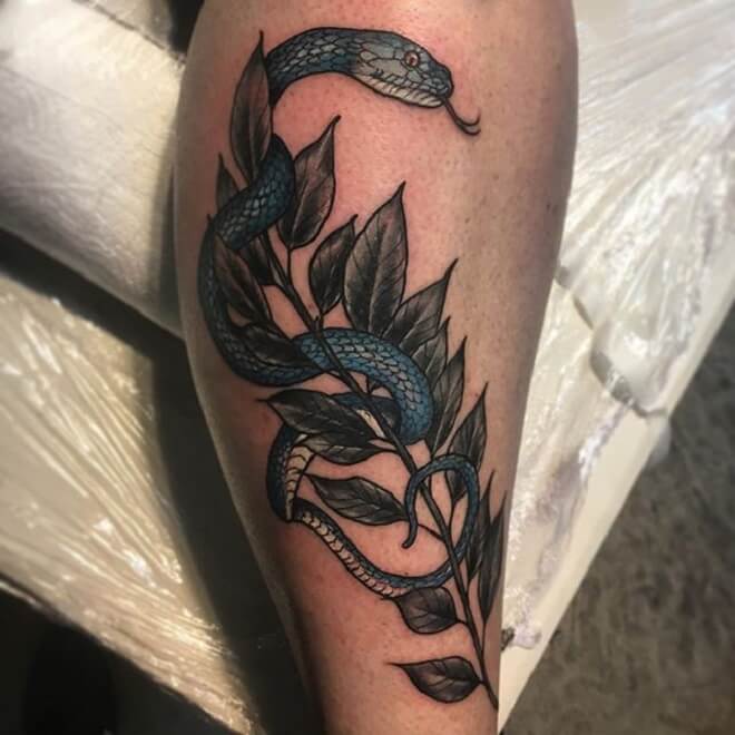 Snake Neo Traditional Tattoo