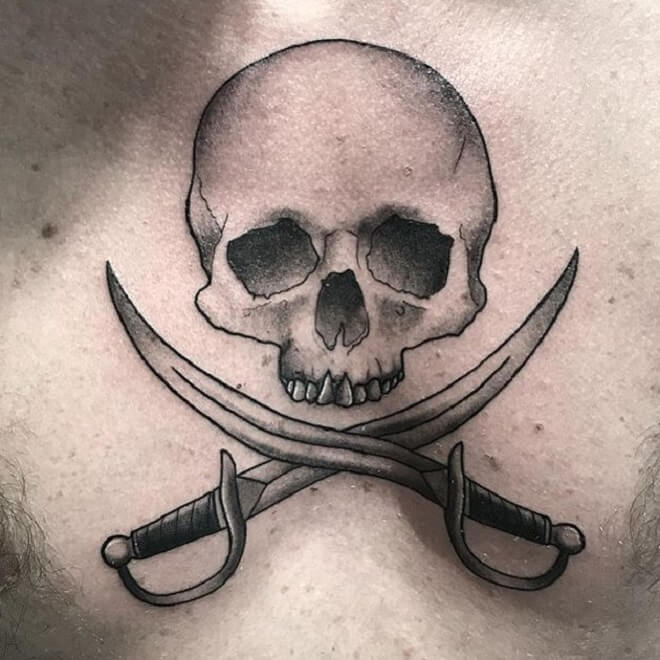 Super Pirate Skull Tattoo