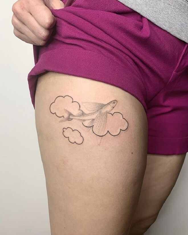 Thigh Cool Small Tattoo