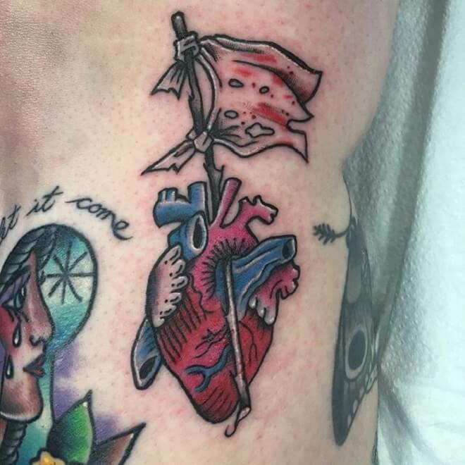 Traditional Anatomical Heart Tattoo