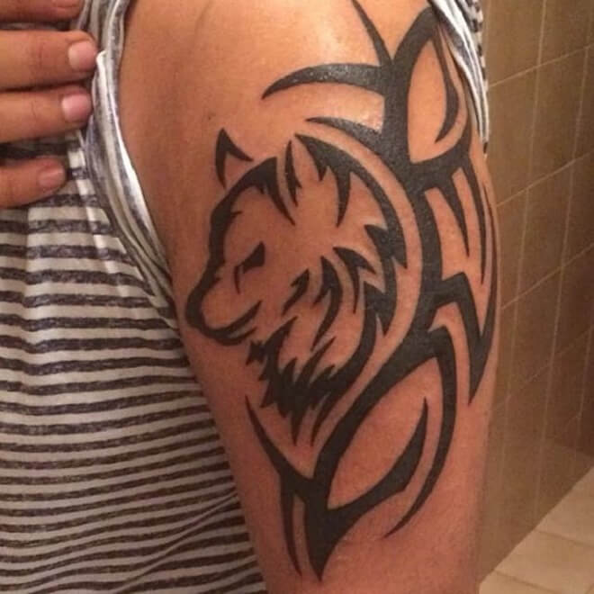 Tribal Wolf Tattoo Art