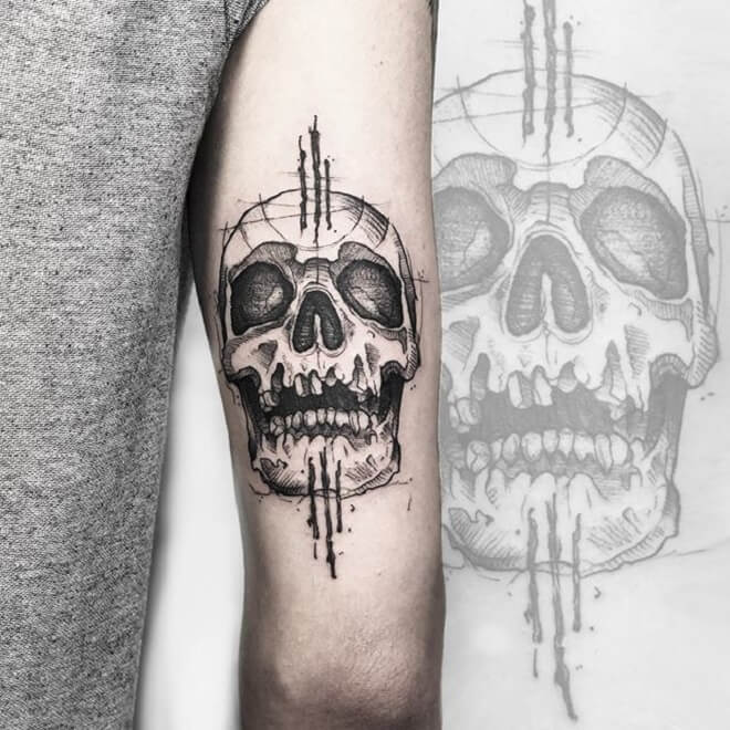 Wolf Skull Tattoo Artist