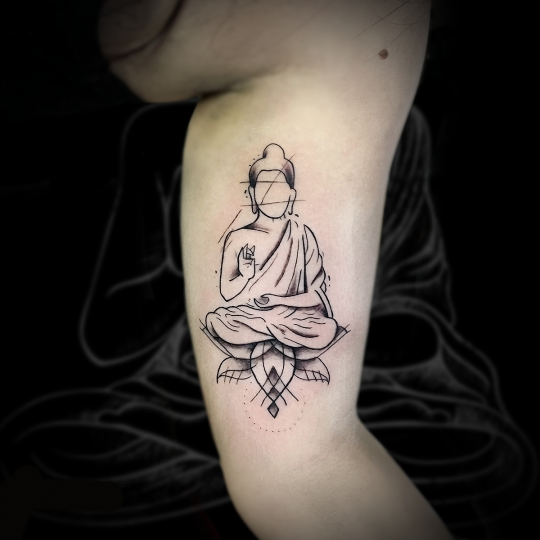 Meditating sitting buddha tattoos